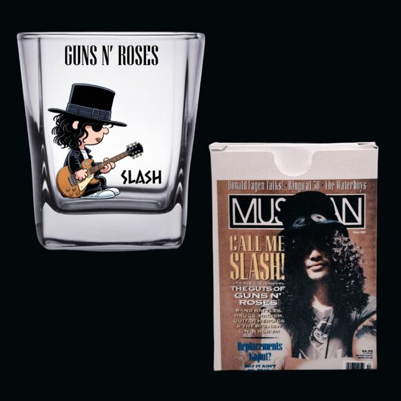 GUNS N ROSES/Peanuts Character Mashup Shot Glass w/ Matching Gift Boxes - Picture 3 of 6